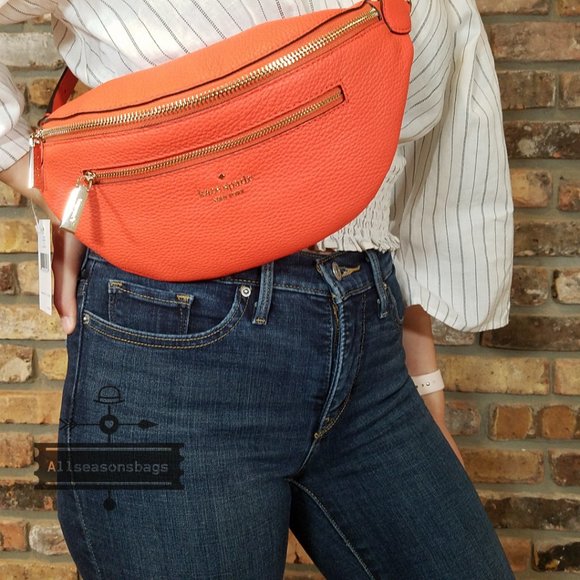 Kate Spade LEILA BELT Bag Coral Buds FANNY Belt - Picture 9 of 12